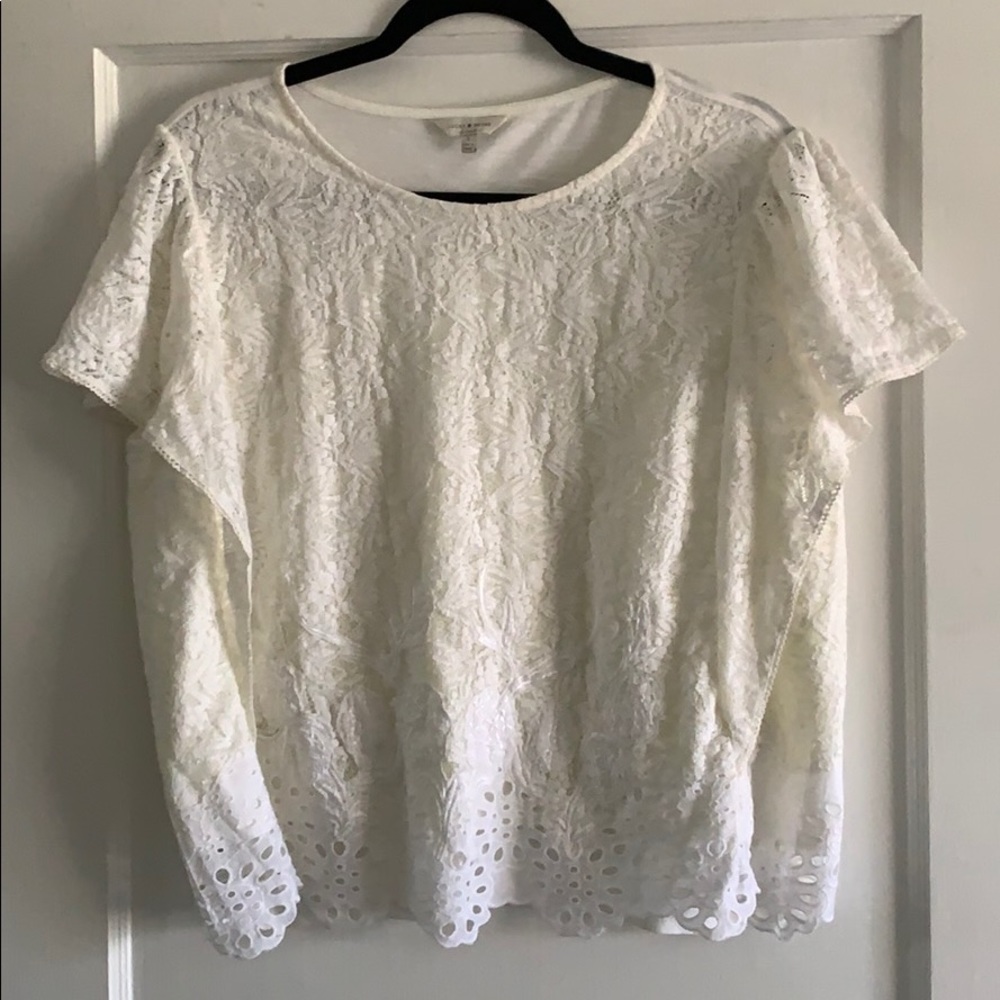Lucky Brand White Lace Shirt